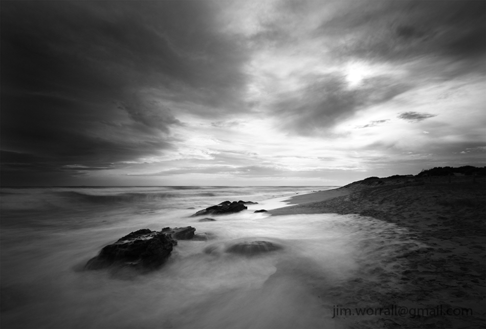Jim Worrall - St Andrews Beach - Mornington Peninsula - long exposure - black and white