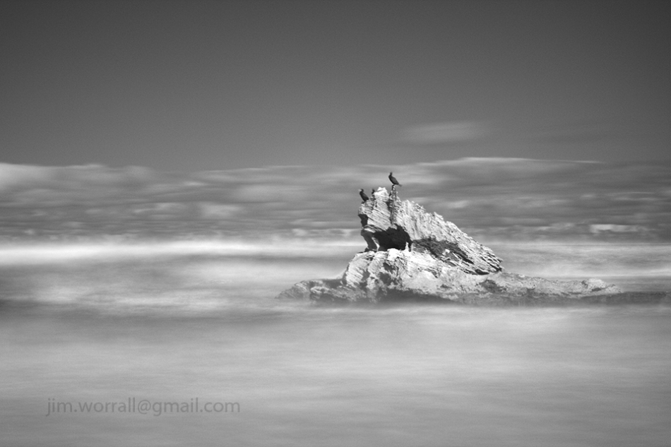 Jim Worrall, Mornington Peninsula, seascape, long exposure, black and white